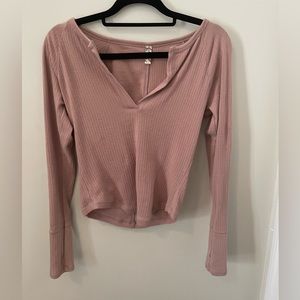 Intimately Free People long sleeve V neck top - Muave